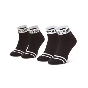 Calvin Klein dámské černé ponožky 2 pack - ONESIZE (001)